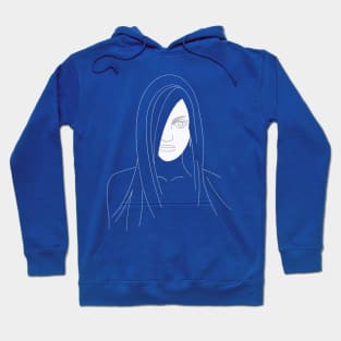 Pretty Girl  - Portrait Sketch Drawing Hoodie